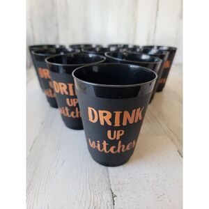 Black Drink up‎ witches party cup set Halloween decor